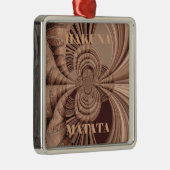 Hakuna Matata Kenya Giraffe Safari Woven Sourveni Silbernes Ornament (Rechts)