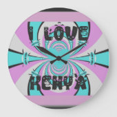 Hakuna Matata Kenya Große Wanduhr (Vorderseite)