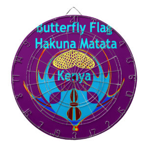 "Hakuna Matata Kenya" Schmetterlingskunst Print/Gr Dartscheibe
