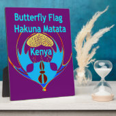 "Hakuna Matata Kenya" Schmetterlingskunst Print/Gr Fotoplatte (Seite)