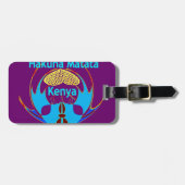 "Hakuna Matata Kenya" Schmetterlingskunst Print/Gr Gepäckanhänger (Vorderseite horizontal)