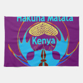 "Hakuna Matata Kenya" Schmetterlingskunst Print/Gr Geschirrtuch (Horizontal)