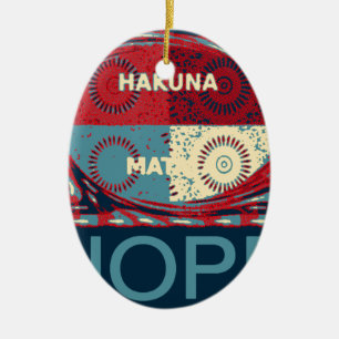 Hakuna matata keramikornament