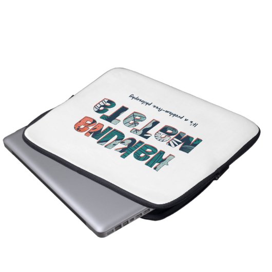 Hakuna Matata Laptopschutzhülle (Vorne Knopf)