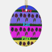 Hakuna Matata Liebe Eat Play.png Keramik Ornament (Rechts)