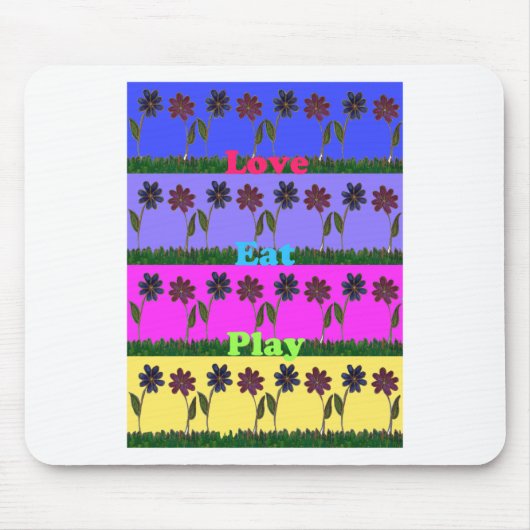 Hakuna Matata Liebe Eat Play.png Mousepad (Vorne)