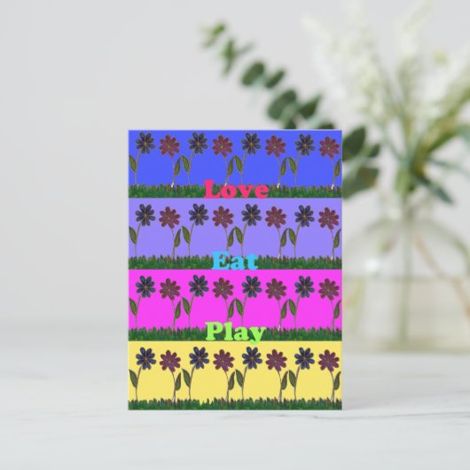 Hakuna Matata Liebe Eat Play.png Postkarte (Stehend Vorderseite)