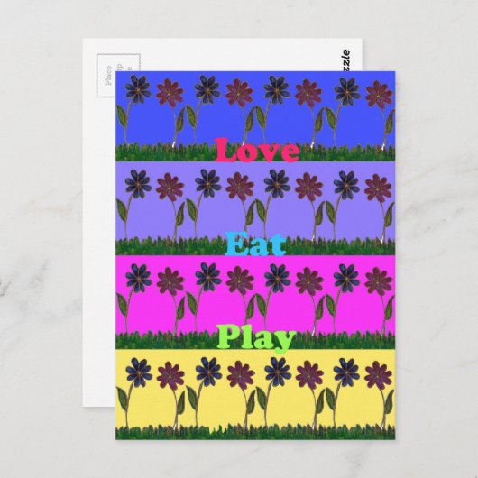 Hakuna Matata Liebe Eat Play.png Postkarte (Vorne/Hinten)