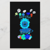 Hakuna Matata Lion Art Print Briefpapier (Vorderseite)