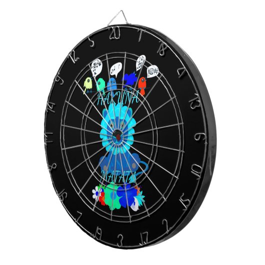 Hakuna Matata Lion Art Print Dartscheibe (Vorderseite rechts)