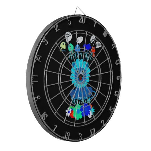 Hakuna Matata Lion Art Print Dartscheibe (Vorderseite Links)