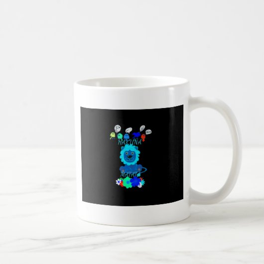 Hakuna Matata Lion Art Print Kaffeetasse (Rechts)
