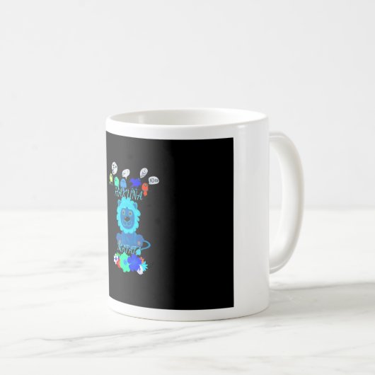 Hakuna Matata Lion Art Print Kaffeetasse (VorderseiteRechts)