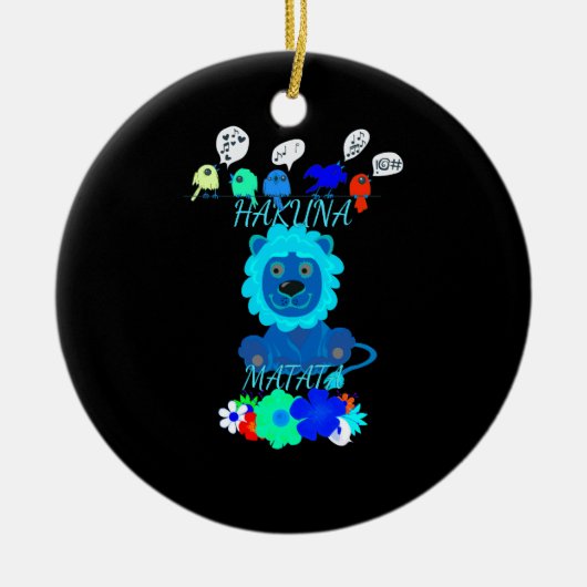 Hakuna Matata Lion Art Print Keramik Ornament (Vorne)