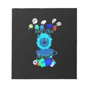 Hakuna Matata Lion Art Print Notizblock