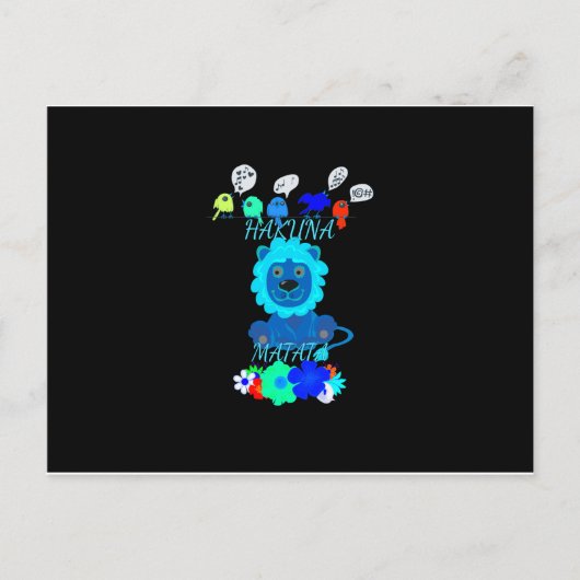 Hakuna Matata Lion Art Print Postkarte (Vorderseite)