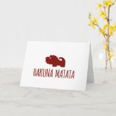 Hakuna Matata Lion Karte (Gelbe Blume)