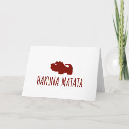 Hakuna Matata Lion Karte