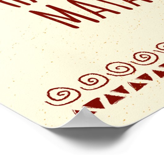 Hakuna Matata Lion Poster (Ecke)