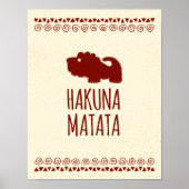 Hakuna Matata Lion Poster (Vorne)