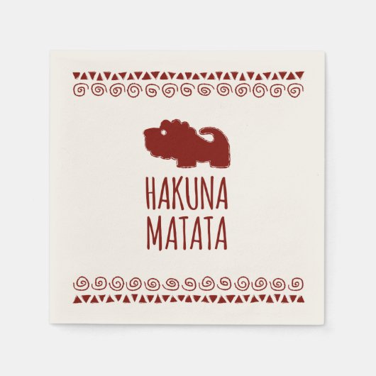 Hakuna Matata Lion Serviette (Vorderseite)