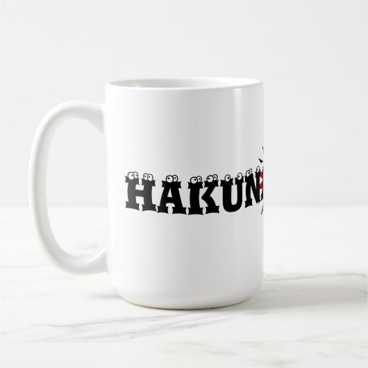 Hakuna matata Logo Kaffeetasse (Links)