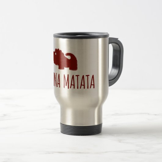 Hakuna Matata Löwe Reisebecher (VorderseiteRechts)