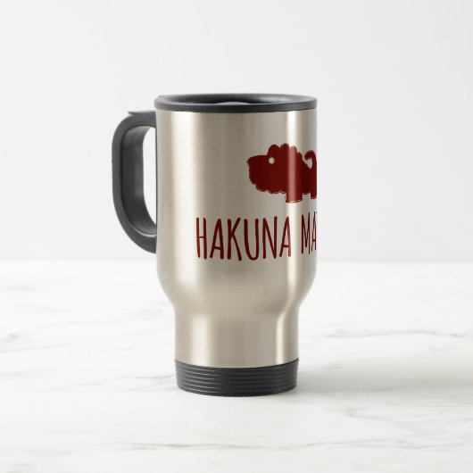 Hakuna Matata Löwe Reisebecher (Vorderseite Links)
