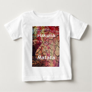 Hakuna Matata Löwe trocken gekrackter Schlamm Baby T-shirt