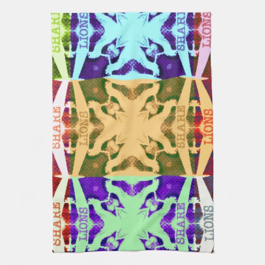 Hakuna Matata Löwengeschenk Geschirrtuch (Vertikal)