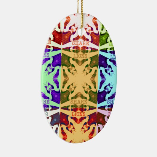 Hakuna Matata Löwengeschenk Keramik Ornament (Rechts)