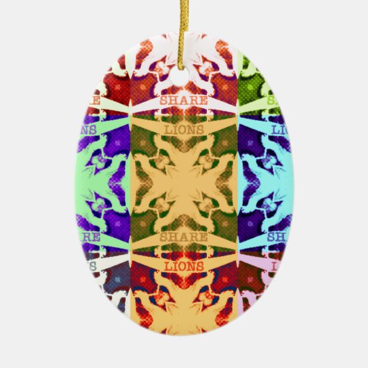 Hakuna Matata Löwengeschenk Keramik Ornament (Vorne)