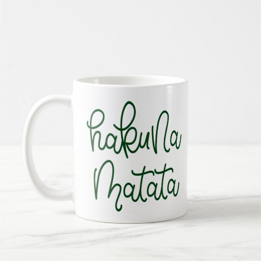 Hakuna Matata lustiges Suaheli zitiert Ostafrika Kaffeetasse (Links)