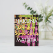 Hakuna Matata Mamboz Sawa Sawa Beautiful Phantasti Postkarte (Stehend Vorderseite)