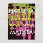 Hakuna Matata Mamboz Sawa Sawa Beautiful Phantasti Postkarte (Vorderseite)