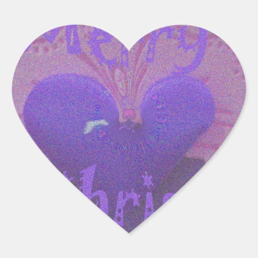 Hakuna Matata Merry Christmas Liebe Design.jpg Herz-Aufkleber (Vorderseite)