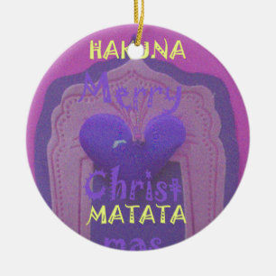 Hakuna Matata Merry Christmas Liebe Design.jpg Keramik Ornament