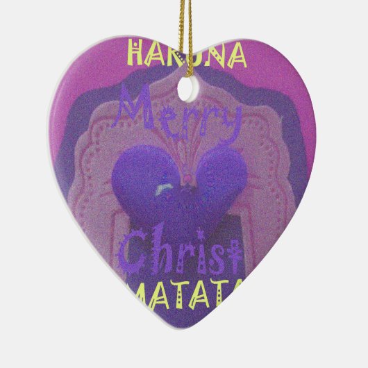 Hakuna Matata Merry Christmas Liebe Design.jpg Keramik Ornament (Rechts)