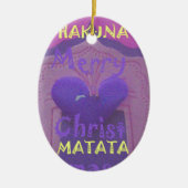 Hakuna Matata Merry Christmas Liebe Design.jpg Keramik Ornament (Vorne)