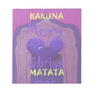 Hakuna Matata Merry Christmas Liebe Design.jpg Notizblock