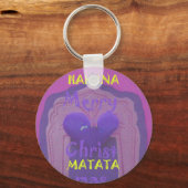 Hakuna Matata Merry Christmas Liebe Design.jpg Schlüsselanhänger (Vorderseite)