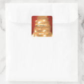 Hakuna Matata Merry Christmas white Quadratischer Aufkleber (Tasche)