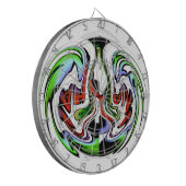 Hakuna Matata mit Abstraktem Whirl und Gradienten Dartscheibe (Vorderseite Links)