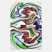 Hakuna Matata mit Abstraktem Whirl und Gradienten Geschirrtuch (Vertikal)