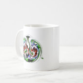 Hakuna Matata mit Abstraktem Whirl und Gradienten Kaffeetasse (Vorderseite Links)