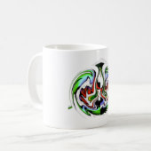 Hakuna Matata mit Abstraktem Whirl und Gradienten Kaffeetasse (Vorderseite Links)