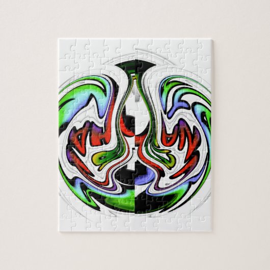 Hakuna Matata mit Abstraktem Whirl und Gradienten Puzzle (Vertikal)