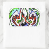 Hakuna Matata mit Abstraktem Whirl und Gradienten Rechteckiger Aufkleber (Tasche)