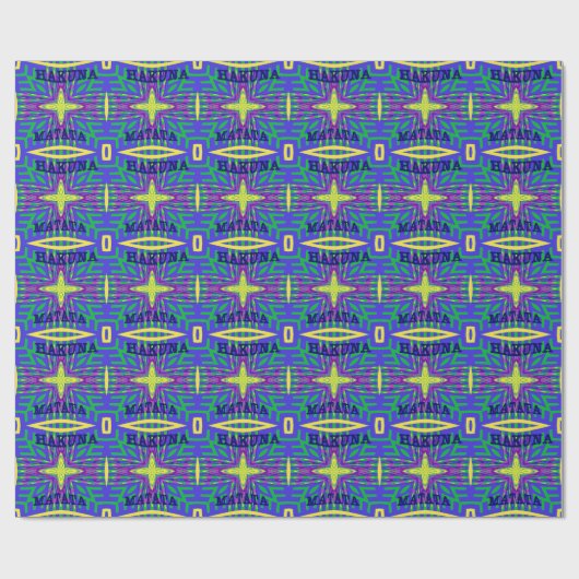 Hakuna matata Mombasa Kanga Geschenkpapier (Flach)