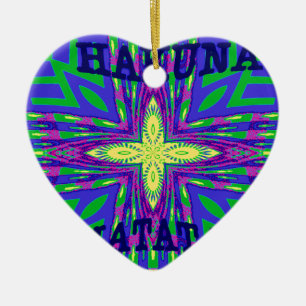 Hakuna matata Mombasa Kanga Keramikornament